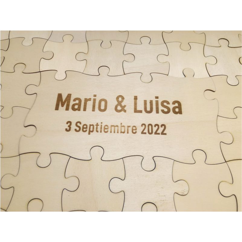 puzzle grabado personalizado - libro de firmas